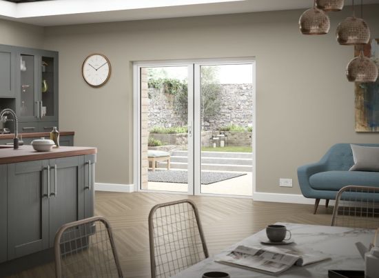 Status 1.5M Grey/White French Doors