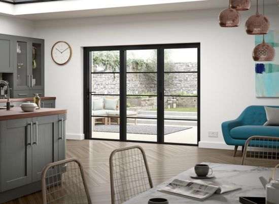 Urban Status 2.4m Black Aluminium - Double Glazed