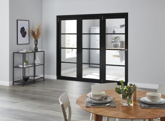 Urban Edge 2.7m (approx 9ft) Oak Internal Bifold Doors - With bottom track