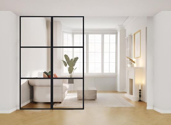 AluSpace 1800x2384 Black Fixed Tall Double Screen