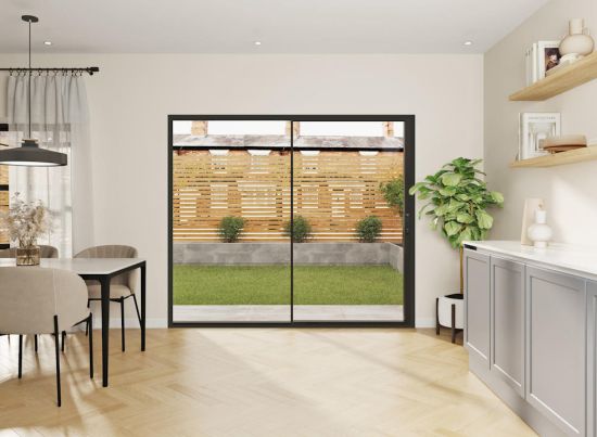 Cor Vision 2.4m Black Sliding Door