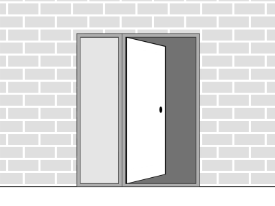 Sunningdale Grey Door 1.44m Left opening and Left Sidelight