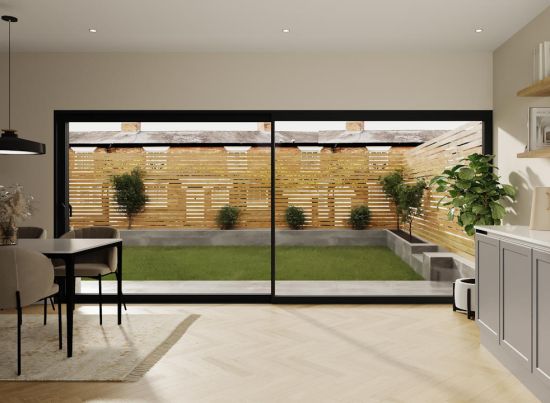 Supreme 5.0m Grey Sliding Door - Double Glazed