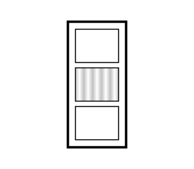 Reeded Centre Pane Only