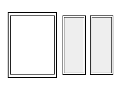 Glazed doors individually wrapped with frame assembled