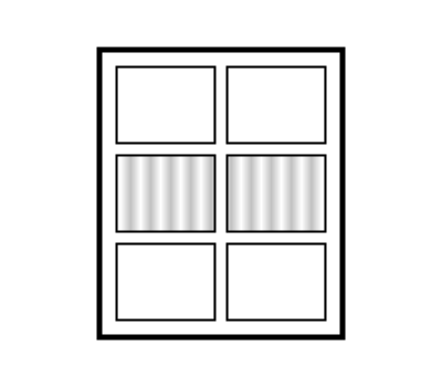 Reeded Centre Pane Only