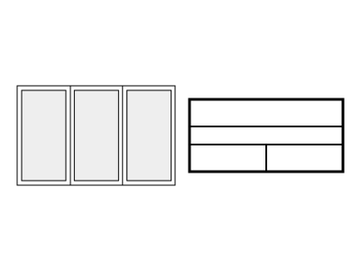 Glazed doors individually wrapped with frame broken down
