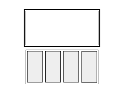 Glazed doors individually wrapped with frame assembled