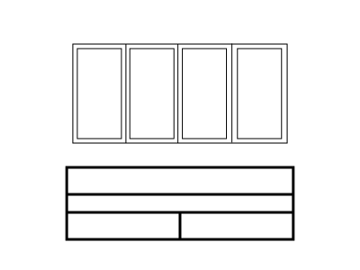 Glazed doors individually wrapped with frame broken down