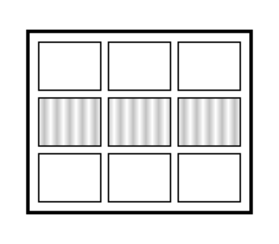Reeded Centre Pane Only