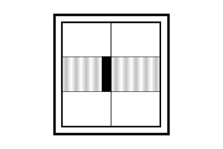 Reeded Centre Pane Only