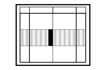 Reeded Centre Pane Only