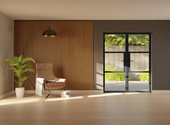 Classic Heritage 1800mm Grey 3 Light French Door