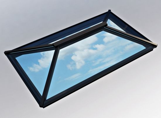 Contemporary Roof Lantern 1.5m x 2.5m Black/White