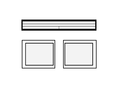 Glazed doors individually wrapped with frame broken down