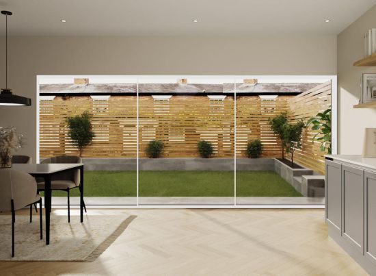 Cor Vision 6.0m White Sliding Door