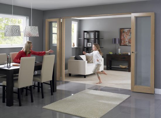 Inspire 2.7m (approx 9ft) Oak Internal Bi-fold Doors