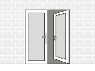 Right Opening Open In