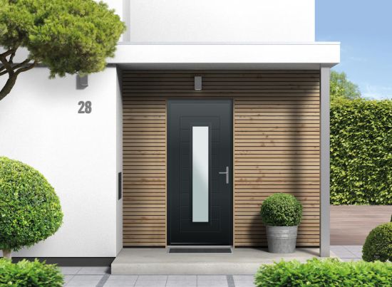 Portobello Glazed - Aluminium Anthracite Grey Front Door