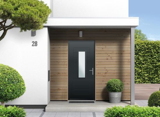 Portobello Half Glazed - Aluminium Anthracite Grey Front Door