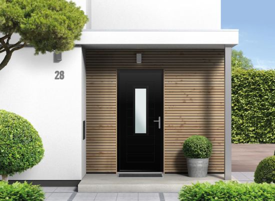 Portobello Half Glazed - Aluminium Black Front Door