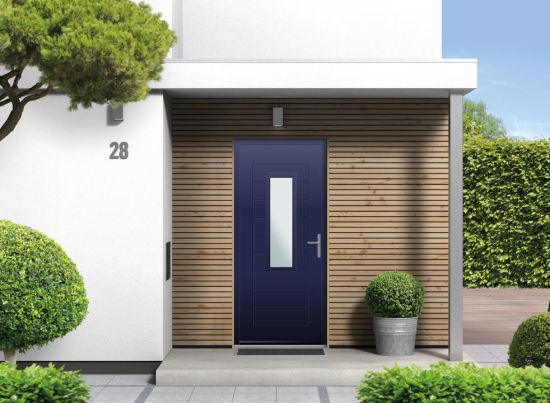 Portobello Half Glazed - Aluminium Cobalt Blue Front Door