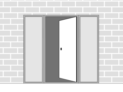 Right Opening Right Sidelight