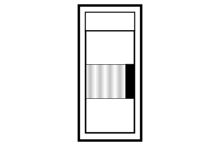 Reeded Centre Pane Only