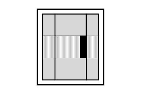 Reeded Centre Pane Only