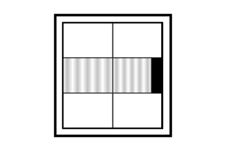 Reeded Centre Pane Only