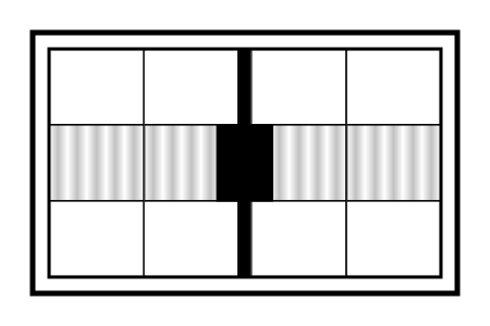 Reeded Centre Pane Only