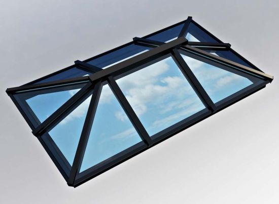 Traditional Roof Lantern 1.5m x 2.5m Black/White