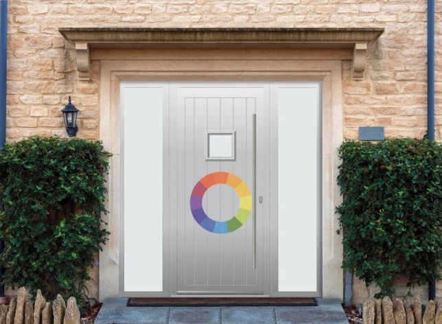 Abbey Square - Aluminium Custom Colour Front Door - With Double Sidelight