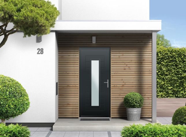 Portobello Glazed - Aluminium Anthracite Grey Front Door