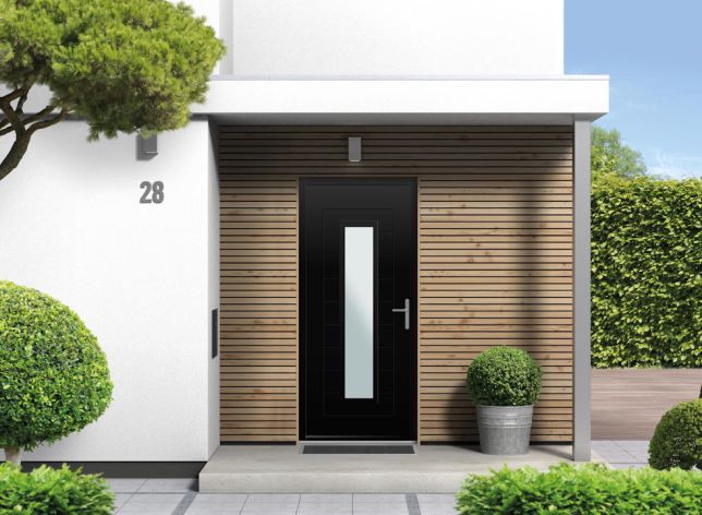 Portobello Glazed - Aluminium Black Front Door