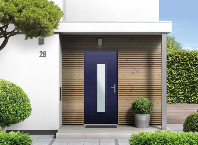 Portobello Glazed - Aluminium Cobalt Blue Front Door