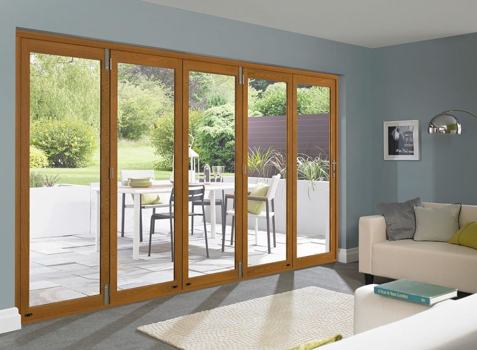 External Bifold Doors | Elite 3.6m Oak | Vufold