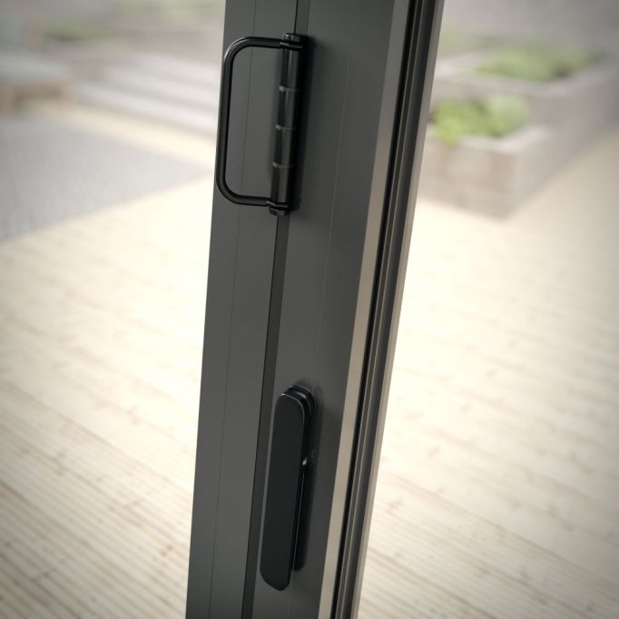 4m Grey Aluminium Bi-fold Doors