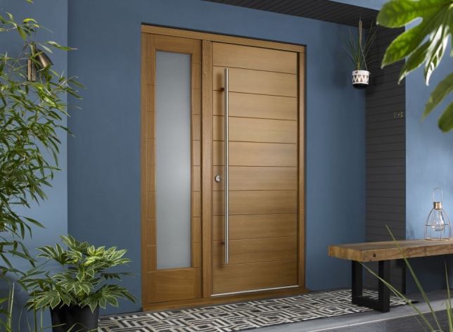 Oslo Oak Front Door with 457mm Sidelight Oslo Oak Front Door with 457mm Sidelight