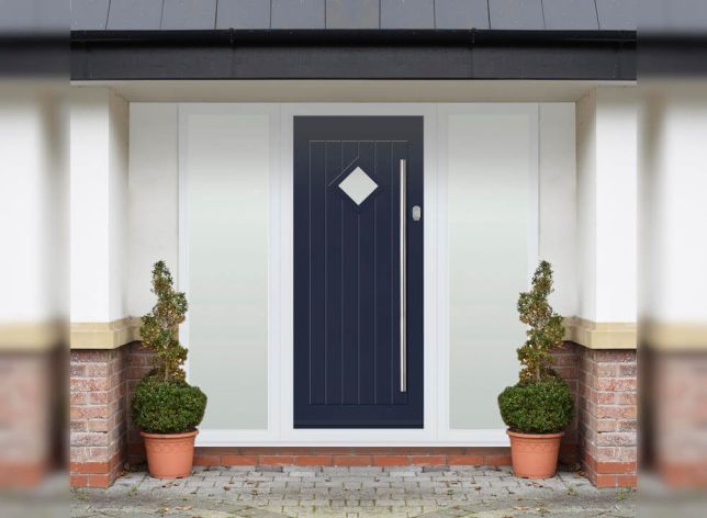 Belfry Blue Composite Traditional Front Door