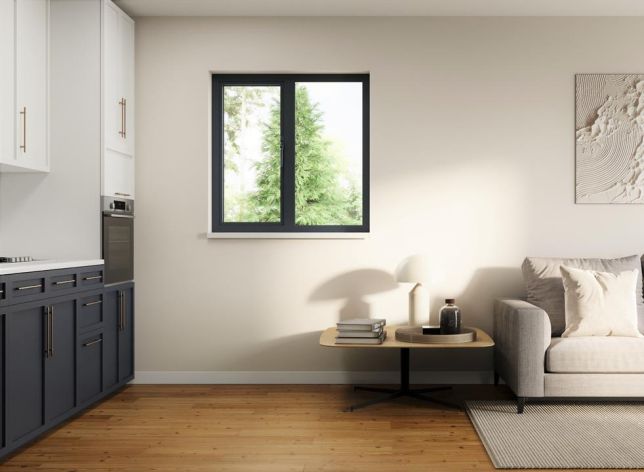 Grey Double Casement Window 1200mm x 1200mm