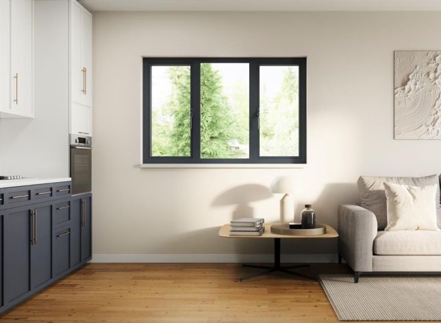 Grey Triple Casement Window 1770mm x 1200mm