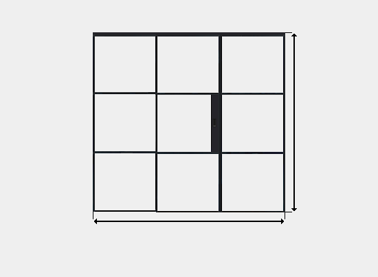 AluSpace Black Sliding Door Builder