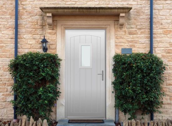 Broadfield Agate Grey Aluminium Front Door