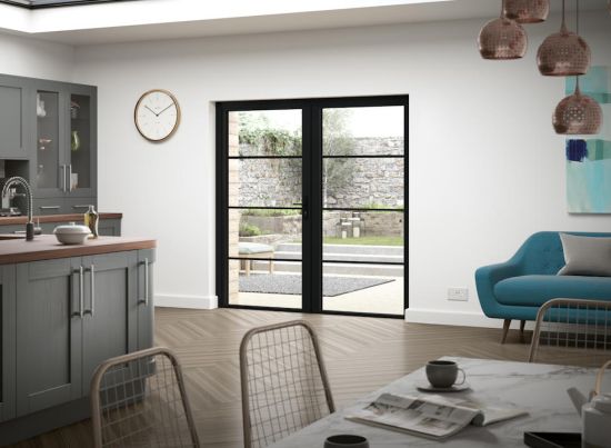 Heritage Supreme 1.8M Black French Doors