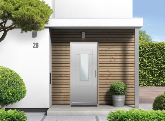 Portobello Half Glazed - Aluminium Agate Grey Front Door