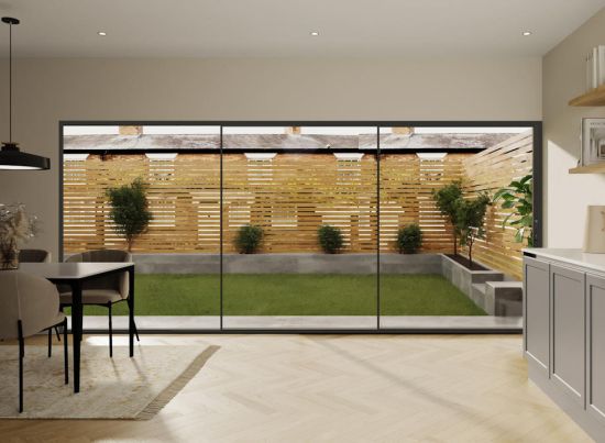 Cor Vision 6.0m Black Sliding Door