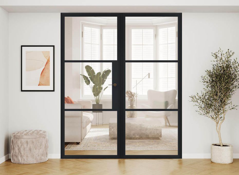 ALUSPACE 1.8m Grey French Door - Bundle main product photo