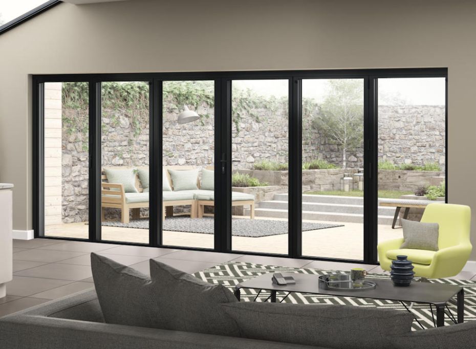 Supreme 4.8m (approx 16ft) Black Aluminium 6 Door main product photo