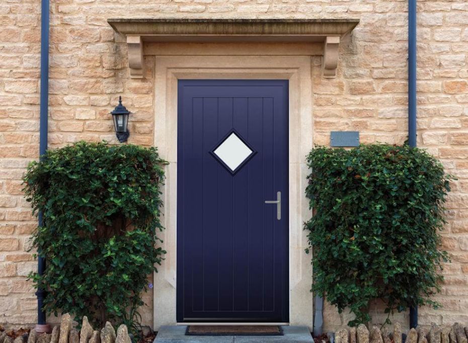 Abbey Diamond - Aluminium Cobalt Blue Front Door main product photo